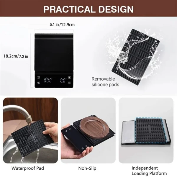 Coffee Scales - Premium Rechargeable Brewing Scales with timer - Image 2