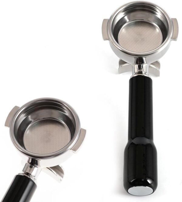 58mm E61 Portafilter / Group Handle - Suit La Marzocco / E61 - Black/Silver - Image 4